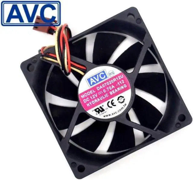Main image of 2pcs DA07020R12U 7020 7cm 70x70x20mm Server Square Fan DC 12V 0.7A cooling fan