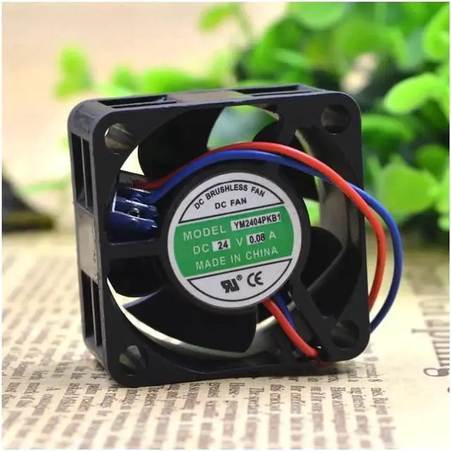 Alt view image 2 of 5 - YM2404PKB1 DC24V 0.08A 2-wire converter fan 40204cm cooling fan