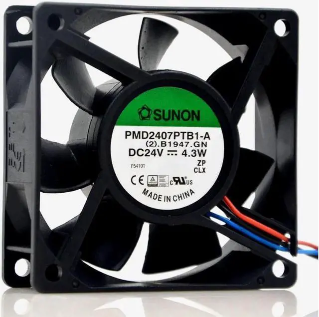 Alt view image 3 of 4 - 1pcs PMD2407PTB1-A 7CM fan 24V 4.3w 5.0w 7020 3-wire inverter cooling fan