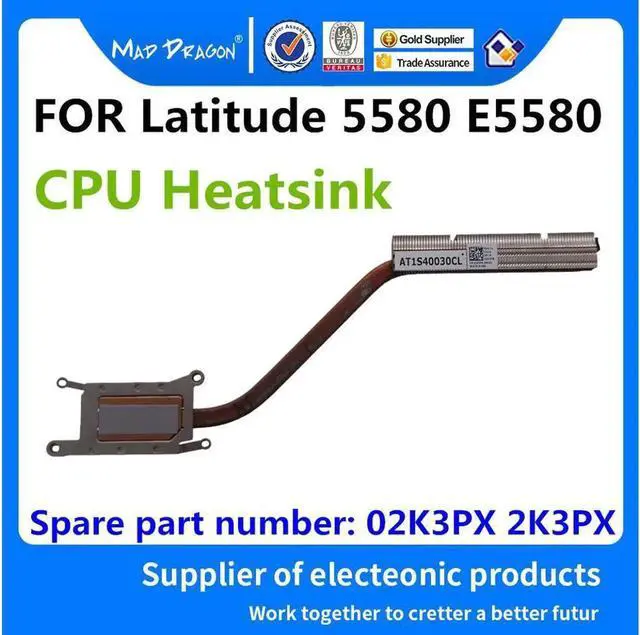 Main image of MAD DRAGON Brand laptop new CPU Heatsink for D.ell Latitude 5580 E5580 Precision 3520 M3520 CPU Heatsink 02K3PX 2K3PX AT1S40030AL