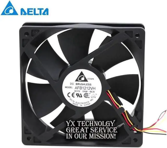 Main image of Delta For 12CM AFB1212VH-BL3V fan 12025 12V 0.60A 3lines dedicated fan for 120*120*25mm