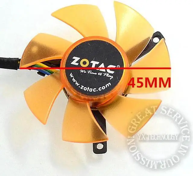 Alt view image 2 of 2 - video card fan Graphics card fan 45mm diameter blades 39mm pitch 4P 12V 0.22AMP FD5010U12S