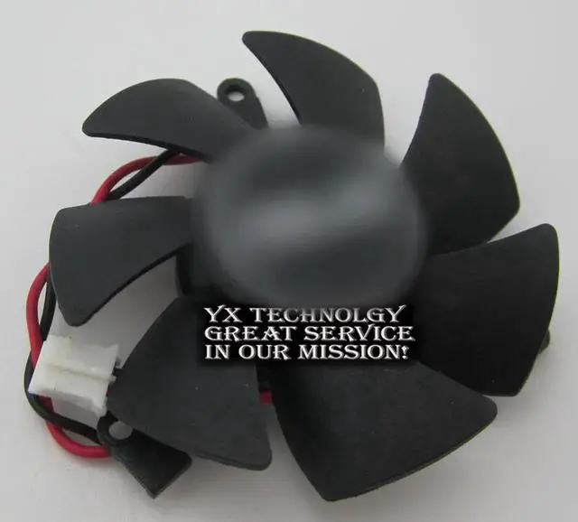 Alt view image 3 of 3 - video card fan Graphics card fan 46mm diameter 39mm pitch 2.0 Terminal Cable length 11cm