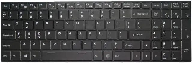 Main image of Aomoproing English US Laptop Keyboard For Sager NP8151 NP8152 NP8155 NP8156 NP8157 Backlit