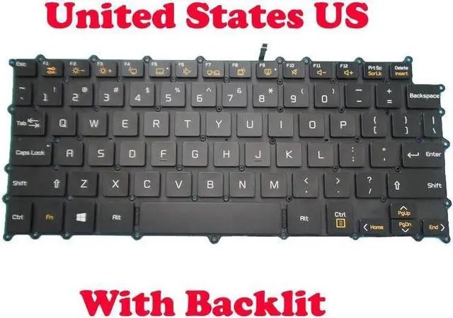 Main image of Aomoproing Laptop Backlit Keyboard For Gram 14 14T990 14TD990 14T99 English US Black