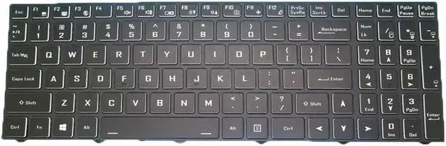 Main image of Aomoproing  Laptop Keyboard For Sager NP8753P NP8753R NP8753S English US Black With Backlit