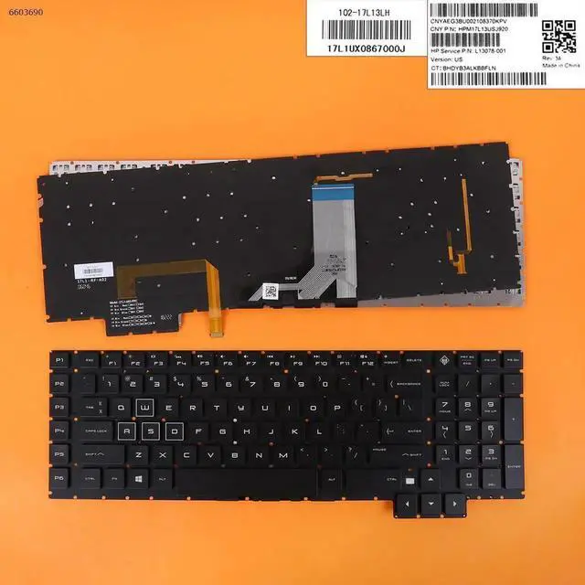 Alt view image 2 of 4 - Aomoproing  Keyboard for HP Omen 17-AN000/AN001CA 17-AN008CA 17-AN010CA/AN020CA Backlit US