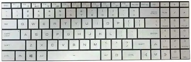 Main image of Aomoproing Sliver US Keyboard For Medion E Beast X20 MD62207 MD62208 MD62257 MD62310