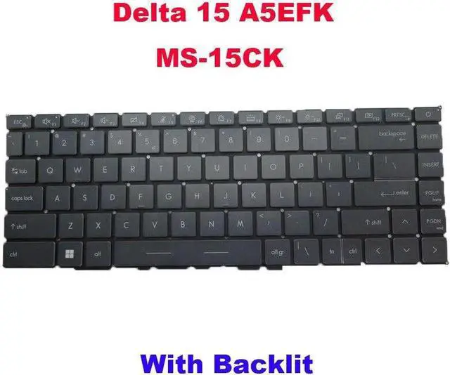 Main image of Aomoproing Laptop Backlit Keyboard For MSI Delta 15 Delta 15 A5EFK MS-15CK 15.6English US