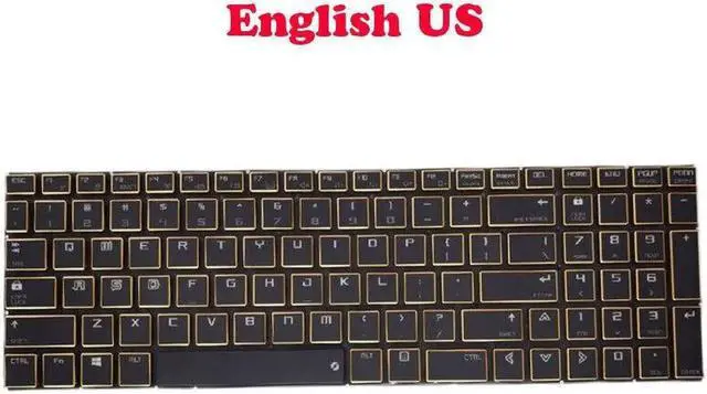 Main image of Aomoproing Gold color Laptop RGB Colourful Backlit Keyboard For Tongfang GH5KN51