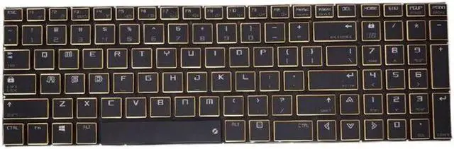 Alt view image 2 of 4 - Aomoproing Gold color Laptop RGB Colourful Backlit Keyboard For Tongfang GH5KN51