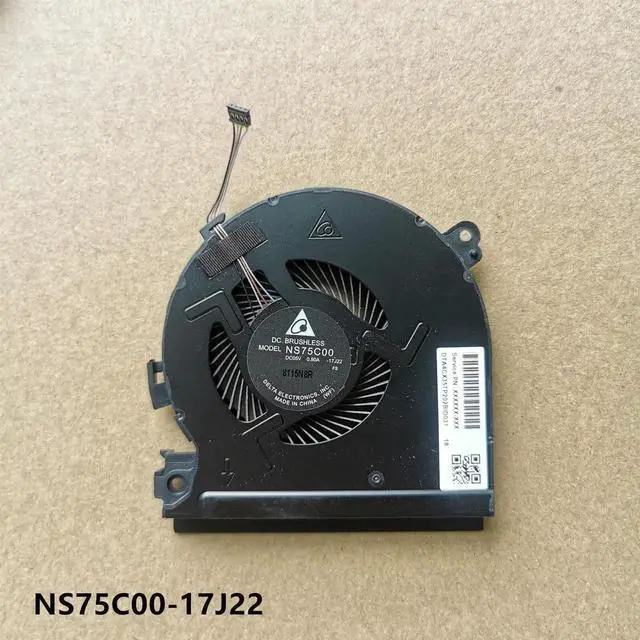 Alt view image 3 of 5 - Aomoproing Cpu cooling fan for HP Spectre X360 15-CH NS75C00 L15604-001 4-Pin DC05V 0.50A