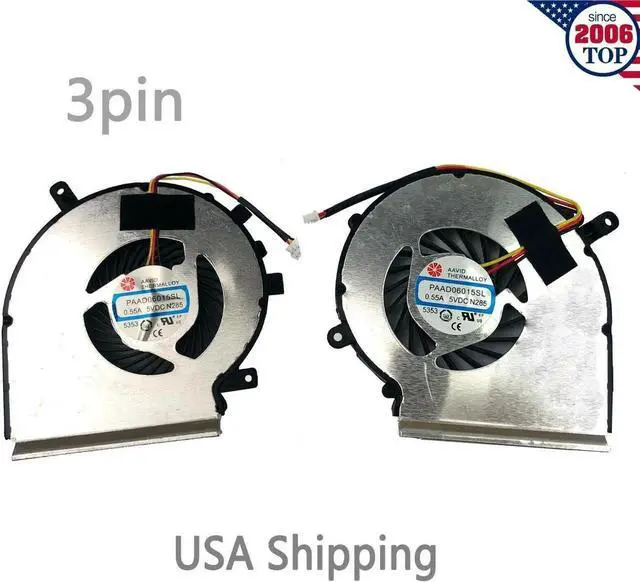 Main image of Aomoproing Gpu and Cpu cooling fan for MSI GE62 6QC 6QD 6QF GL72 7RDX Series 3Pin