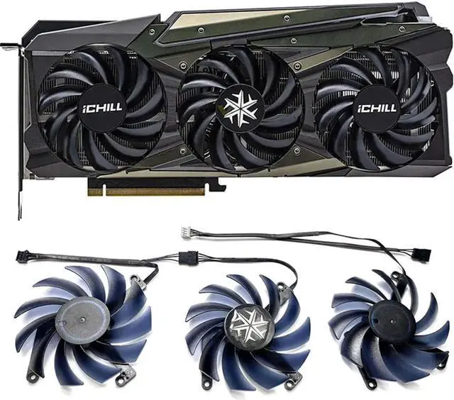 Alt view image 2 of 5 - Aomoproing Cooling fan for RTX3080 3080ti 3090 iCHILL X3 Graphics Cards