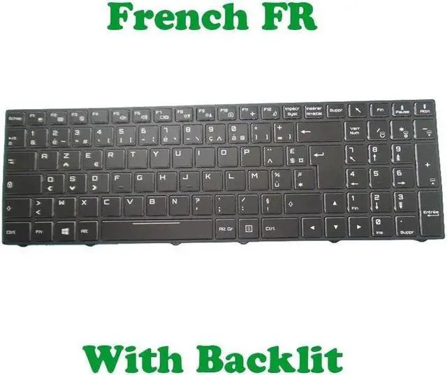Main image of Aomoproing  Backlit Keyboard For CLEVO N850 P950 CVM15F26F0J430E 6-80-N85H0-061-1 France FR