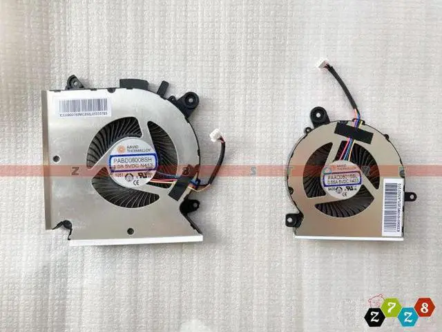 Alt view image 2 of 4 - Aomoproing Gpu and Cpu cooling fan for MSI GF65 Thin 9SD/ 9SE/9SEXR/10SER MS-16W1