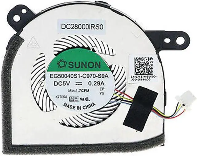 Alt view image 3 of 5 - Aomoproing Cpu cooling fan for Dell 5285 12 5290 07487H 7487H EG50040S1-C970-S9A