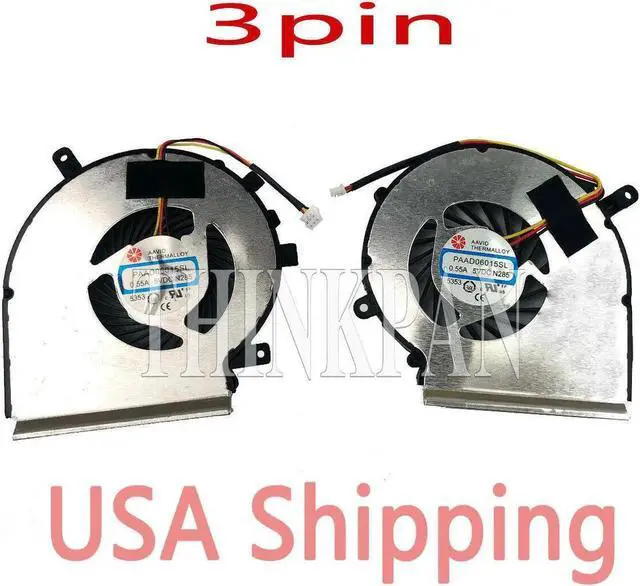 Main image of Aomoproing Gpu and Cpu cooling fan for MSI GE62 GL62 6QC 6QD 6QE 6QF 3 Pin