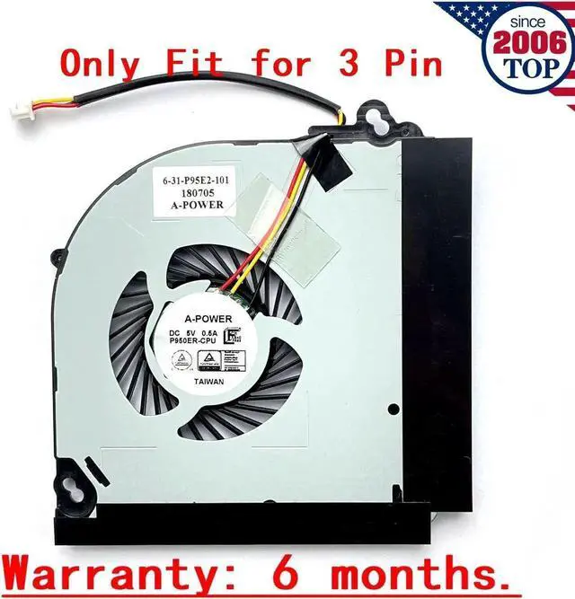 Main image of Aomoproing Cpu cooling fan for Clevo P950 P950HR P950ER T97 T96E T800 3pin DC5V