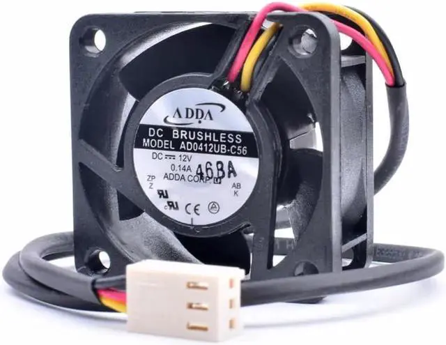Alt view image 2 of 4 - AD0412UB-C56 4cm 4020 40mm fan 40x40x20mm DC12V 0.14A power inverter switch cooling fan