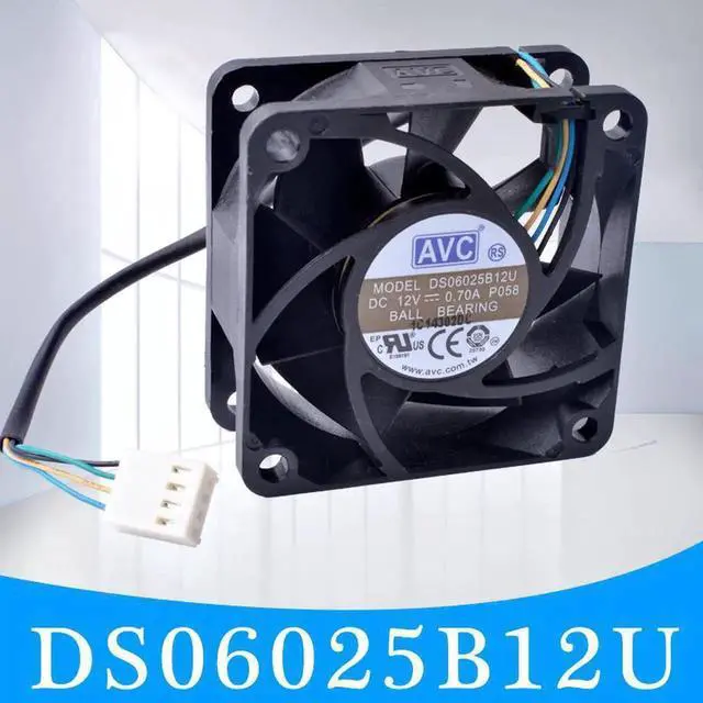 Alt view image 2 of 5 - COOLING REVO DS06025B12U 12V 0.70A 60mm 60x60x25mm fan Computer CPU 4 wire 4pin double ball bearing large air volume cooling fan