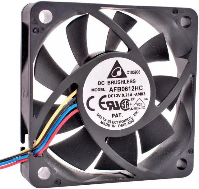 Main image of AFB0612HC-AM03 6cm 60mm fan 60x60x13mm DC12V 0.21A 4 lines double ball bearing pwm chassis CPU cooling fan