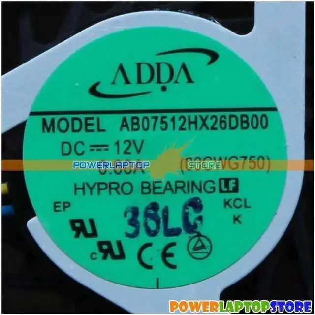 Alt view image 3 of 7 - Aomoproing Cpu cooling fan for ASUS ROG G750J G750JH ADDA AB07512HX26DB00 00CWG750 00WG750 13N0-PCP0101 DC12V voltage 0.6A 25mm thickness