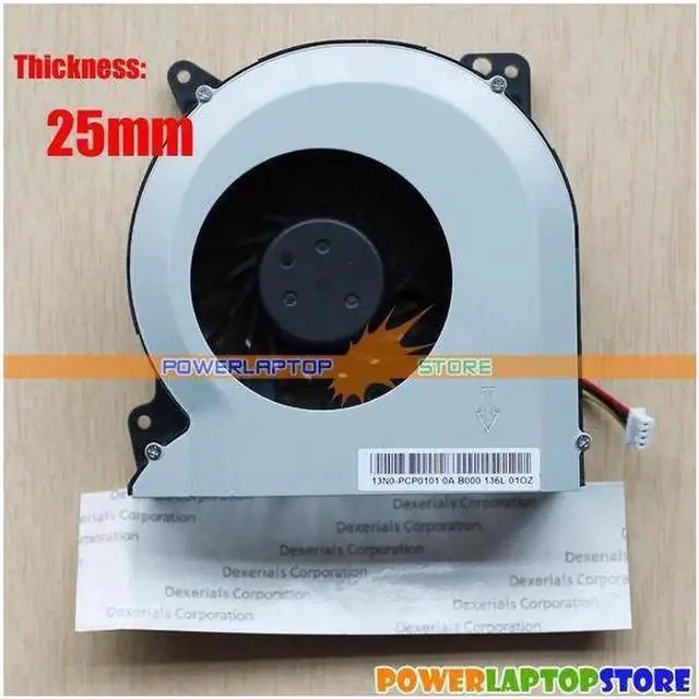 Alt view image 4 of 7 - Aomoproing Cpu cooling fan for ASUS ROG G750J G750JH ADDA AB07512HX26DB00 00CWG750 00WG750 13N0-PCP0101 DC12V voltage 0.6A 25mm thickness