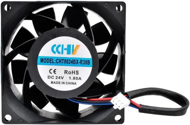Main image of CHT8024BX-R38B 8cm 80mm fan 80x80x38mm 8038 DC24V 1.80A 3 lines 3pin high air volume cooling fan for inverter cabinet