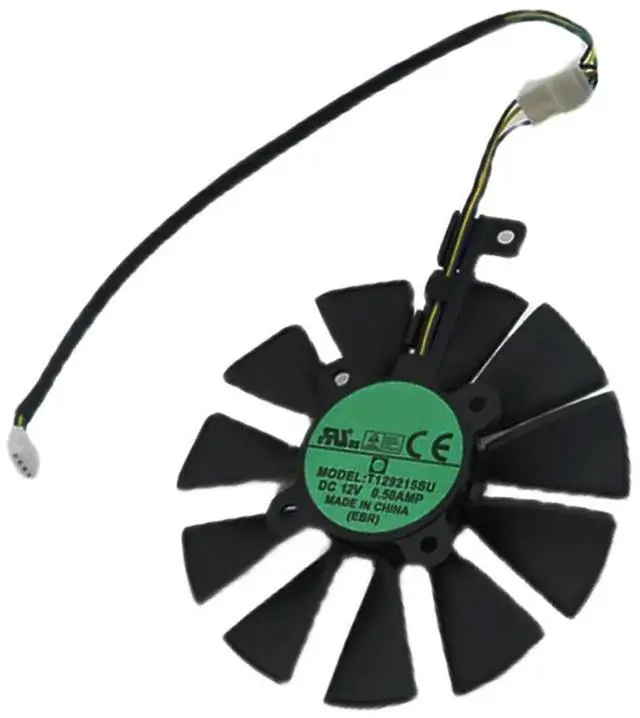 Main image of Graphics Card Cooling Fan Replacement forASUS RX 480 GTX 1070 GTX 1060 Dual Series T129215SU 12V 0.5A 4PIN Video Card Cooler Fans GPU Fan (Fan-B)