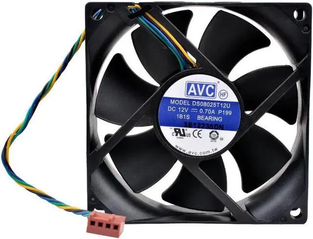 Alt view image 2 of 4 - DS08025T12U 8cm 80mm fan 80x80x25mm DC12V 0.70A 4pin Cooling fan for computer case CPU