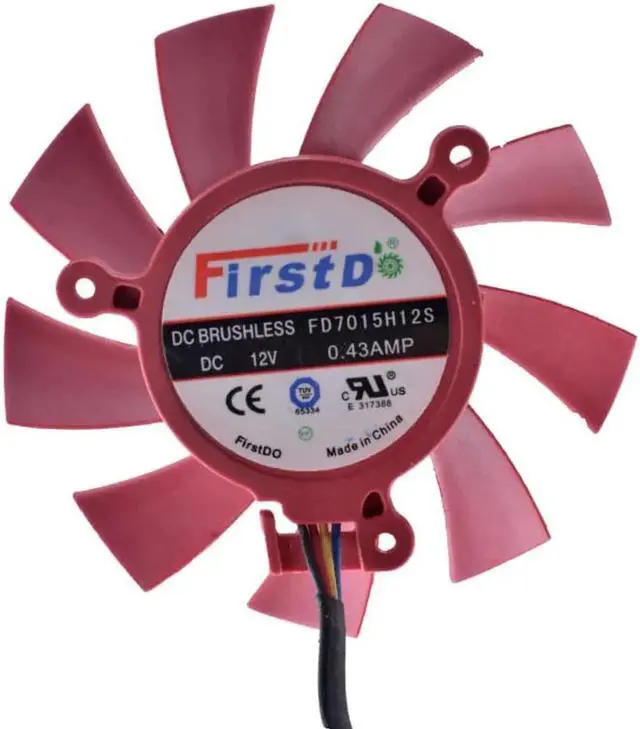 Alt view image 2 of 4 - FD7015H12S 65mm 39mm fan 12V 0.43A 4Pin HD5770 HD5850 HD5830 VGA Video Card cooling Fan