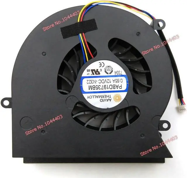 Alt view image 2 of 3 - New Laptop CPU Cooling Fan For MSI GT62VR 6RD GT62VR 6RE GT62VR 7RE Dominator Pro 16L1 16L2 CPU GPU Fan 12V 0.65A 4-Pins