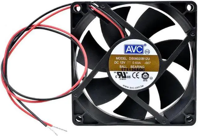 Main image of DS08020B12U 8cm 80mm fan 80x80x20mm DC12V 0.60A 2 lines double ball bearing High volume cooling fan for power supply