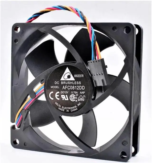 Alt view image 4 of 4 - AFC0812DD 8cm 8020 80x80x20mm 80mm fan DC12V 0.75A 4 lines server chassis cooling fan