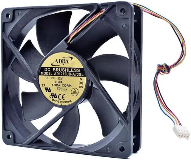 Alt view image 3 of 4 - AD1212UB-A73GL 12cm 120mm fan 12025 12V 0.50A Double ball bearing DC fan computer CPU cooler cooling fan