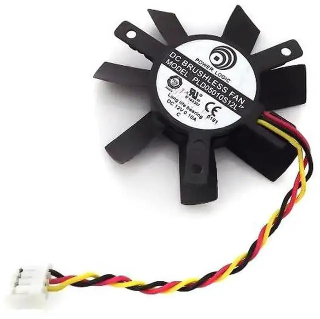 Main image of PLD05010S12L DC12V 0.10A 45mm 32x32x32mm 3Wire 4Pin VGA Fan for GT440 N440GT Graphics Card Cooling Fan