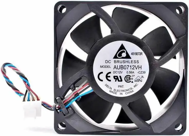 Alt view image 4 of 4 - New AUB0712VH 70x70x25mm 70mm fan 7cm DC12V 0.56A 4pin speed control pwm high air volume cooling fan for server chassis CPU