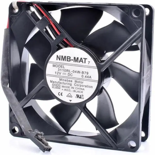 Alt view image 3 of 4 - 3110RL-04W-B79 8cm 8025 80mm fan 12V 0.44A server chassis power cooling fan