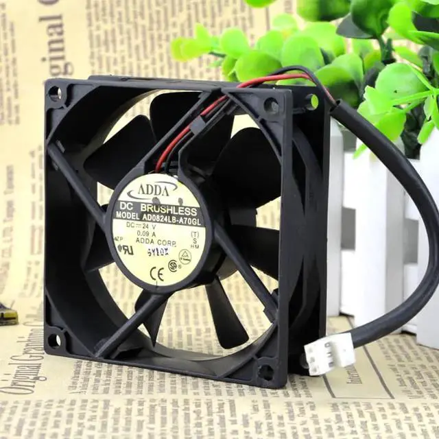 Alt view image 4 of 4 - Original ADDA AD0824LB-A70GL 8025 8CM 24V 0.09A 2-wire inverter Fan