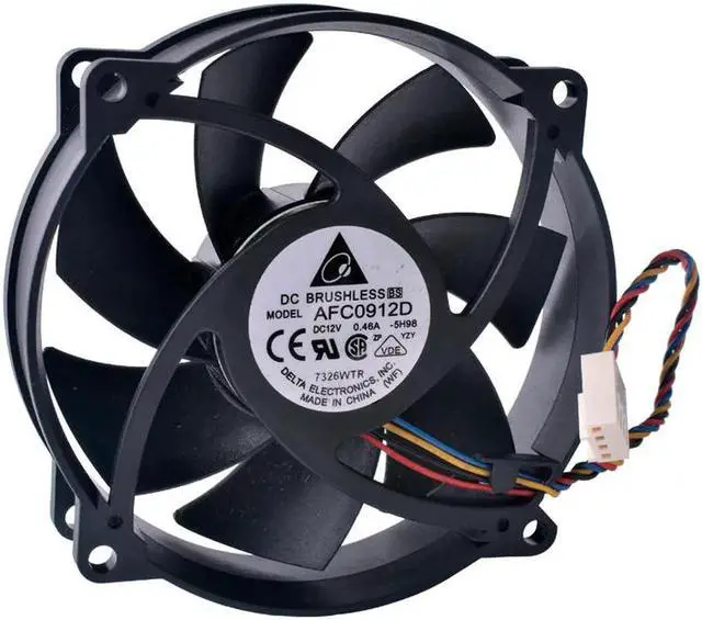 Alt view image 2 of 5 - AFC0912D 90X90X25mm 12V 0.46A computer CPU cooler fan 4pin PWM speed adjusting cooling fan