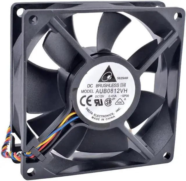 Main image of AUB0812VH 8cm 8025 80mm fan 80x80x25mm 12V 0.41A 4-wire 4pin PWM computer motherboard CPU high air volume cooling fan