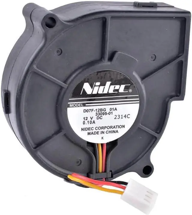 Alt view image 2 of 4 - D07F-12BG 7530 75mm fan 7.5cm 12V 0.10A Silent centrifugal turbine blower fan