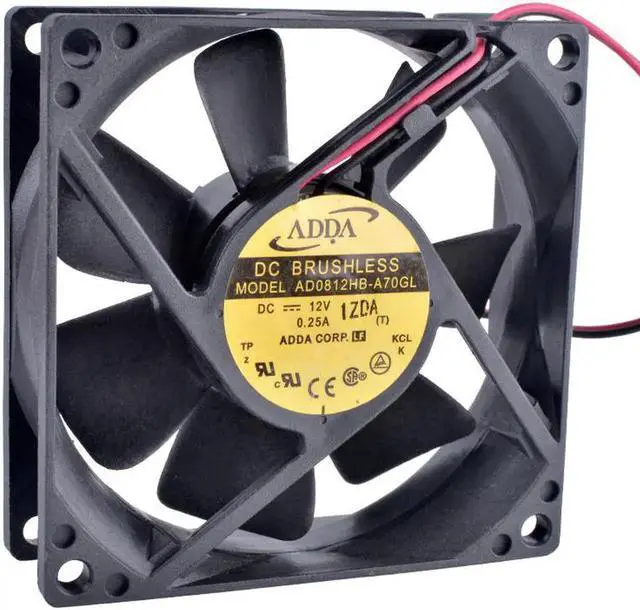 Main image of AD0812HB-A70GL 8cm 8025 80mm fan 80x80x25mm 12V 0.25A Double ball bearing large air volume cooling fan