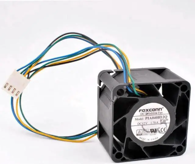 Alt view image 3 of 4 - PIA040H12Q 4cm 40mm fan 40x40x28mm DC12V 1.70A 4 wires 4pin high-volume cooling fan for server power supply