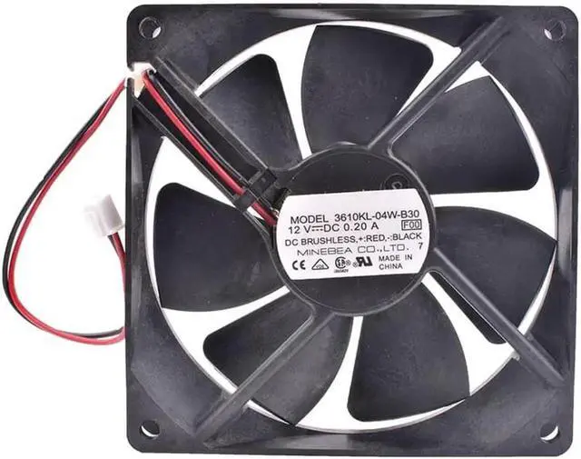 Alt view image 3 of 4 - 3610KL-04W-B30 9cm 90mm fan 92mm 9025 12V 0.20A Double ball bearing cabinet chassis power cooling fan
