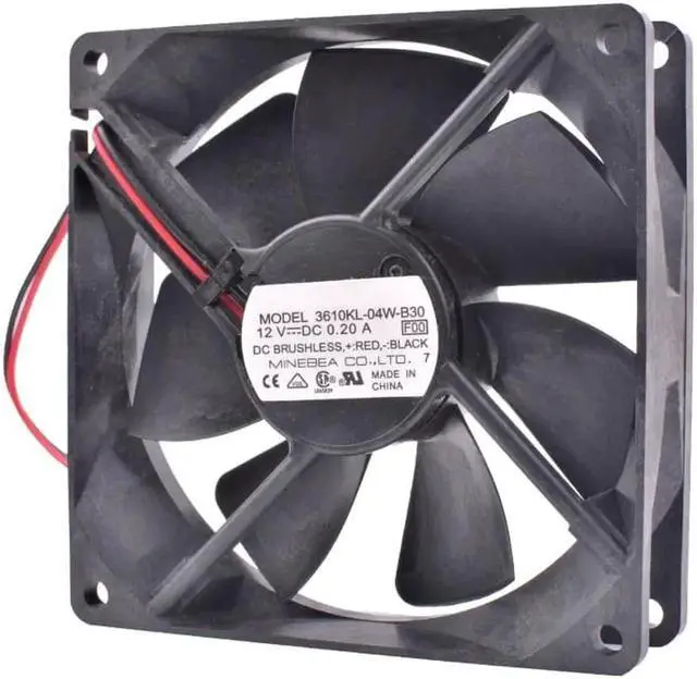 Alt view image 2 of 4 - 3610KL-04W-B30 9cm 90mm fan 92mm 9025 12V 0.20A Double ball bearing cabinet chassis power cooling fan