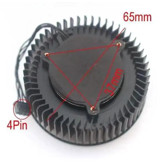 Alt view image 3 of 3 - BFB0712HF 65mm 12V 1.8A for Quadro P5000 16G Graphics Card Cooling Fan 4Pin