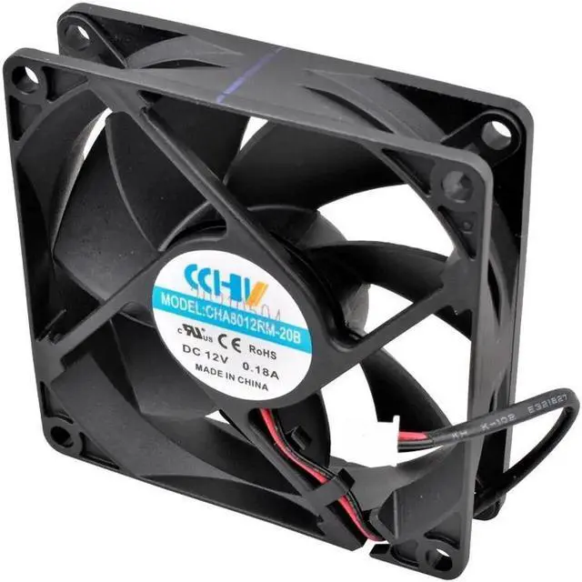 Alt view image 4 of 4 - CHA8012RM-20B 8cm 80mm fan 80x80x20mm 8020 DC12V 0.18A 2pin 2150rpm Cooling fan for inverter power supply
