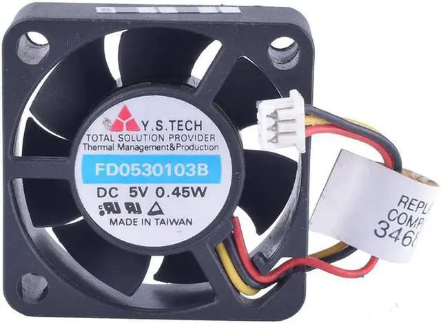 Alt view image 2 of 4 - FD0530103B 3010 3cm 30mm fan 5V 0.45W Double ball bearing micro cooling fan